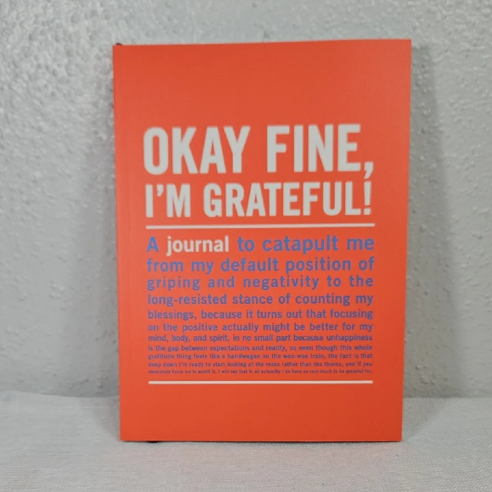 Orange 'Ok Fine, I'm Grateful!' Knock Knock Daily journal
